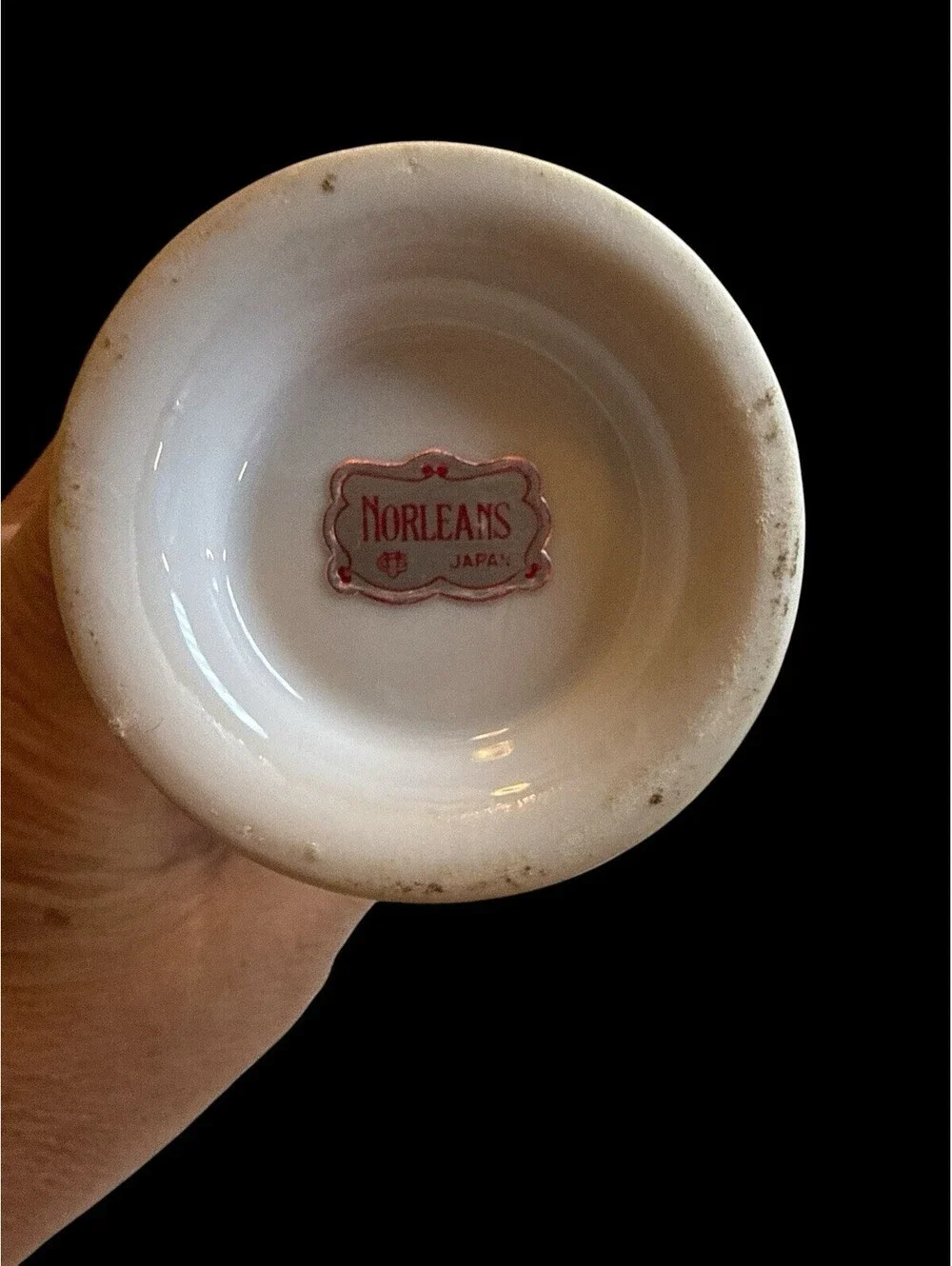 Vintage Norleans Japan Handpainted Vase Cream Floral With Gold Accents 8